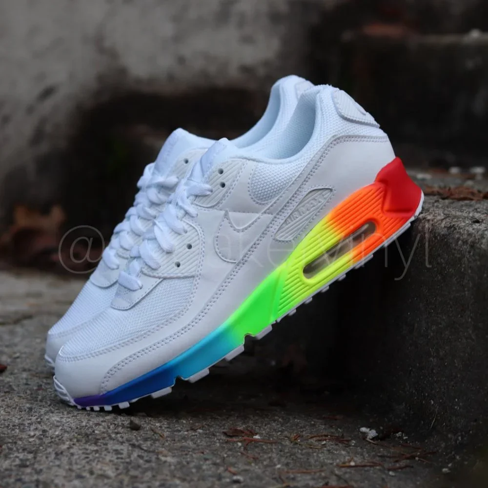Nike Air Max 90 PRIDE RAINBOW Custom NWT - Picture 7 of 8